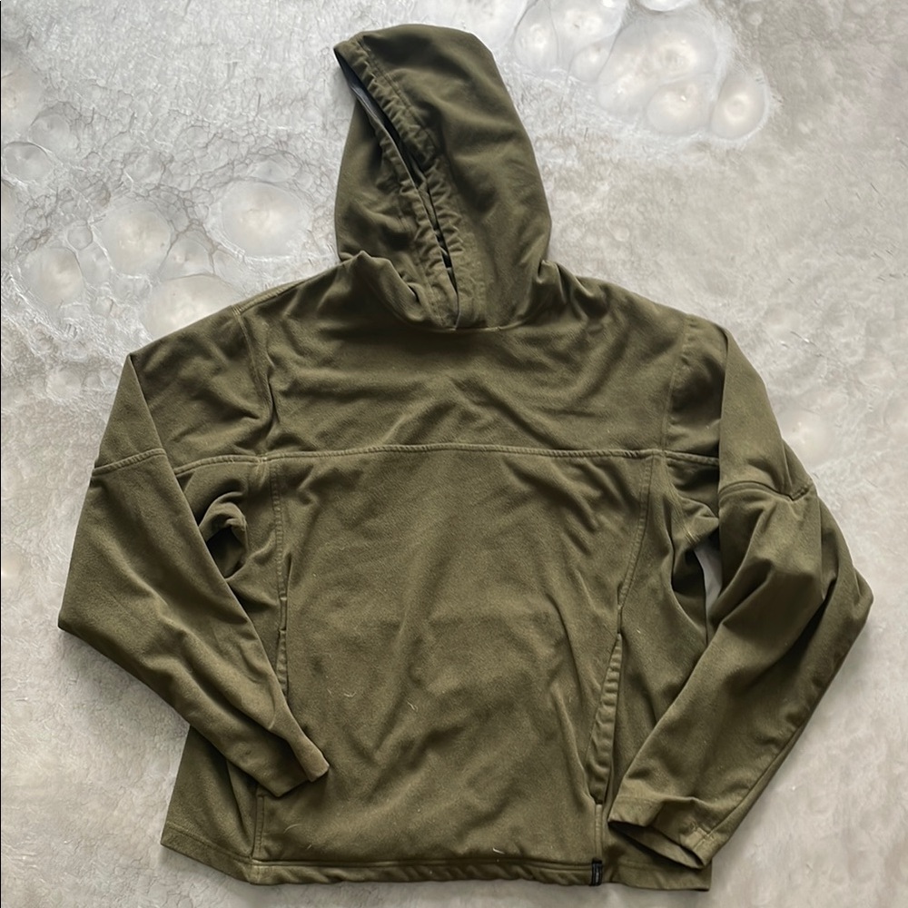 Olive Green Hooded Pullover